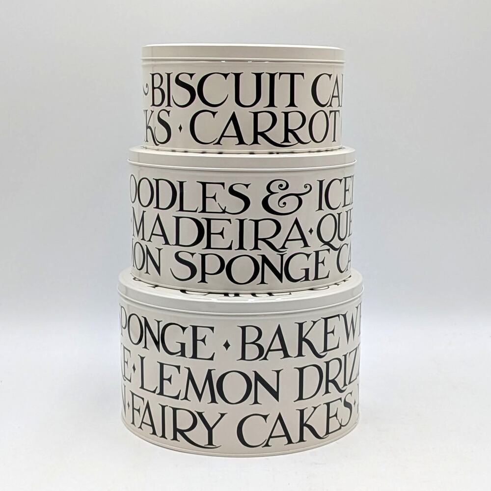 Emma Bridgewater 3 Nesting Dessert Storage Tins Cake Cookies Brownies